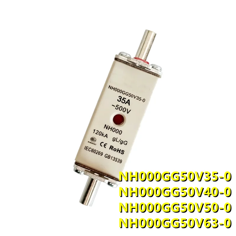 NH000GG50V35-0 NH000GG50V40-0 NH000GG50V50-0 NH000GG50V63-0 (1piece) 35A/40A/50A/63A Semiconductor Fuse, In Stock