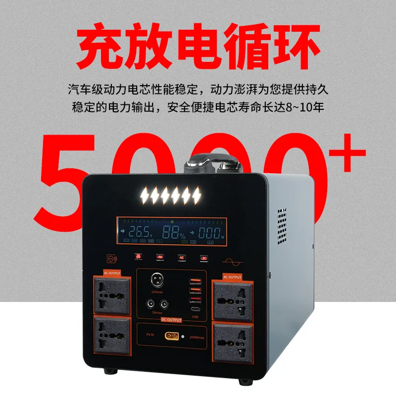 European And American Power Supplies, Large-capacity Stalls, RVs, Self-driving Camping, Energy Storage Lithium Batteries, Campin