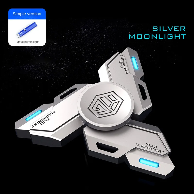 Stress Relief Toys Fingertip Gyro Luminous Metal Alloy Smart Fidget Spinner Desk Hand EDC for Adults Children THE MACHINIST