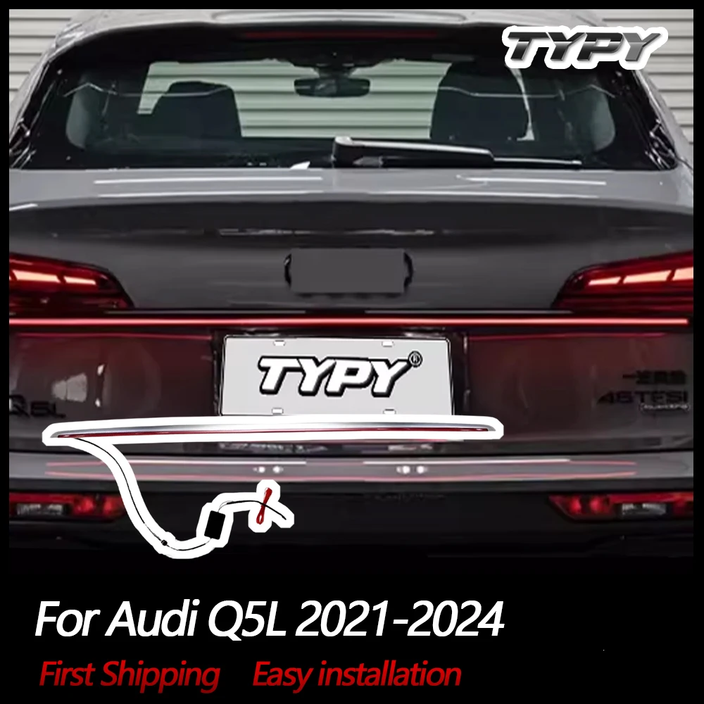 

TYPY новые светодиодные задние фонари заднего бампера для Audi Q5L задний фонарь 2021-2024 светодиодный динамический указатель поворота через задний бампер задний фонарь