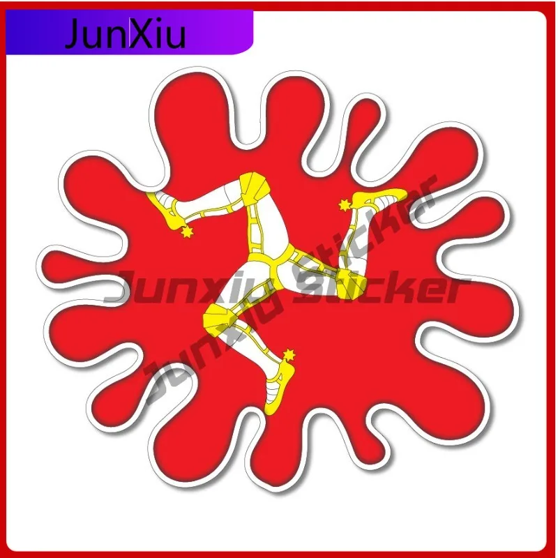 

ISLE OF MAN Funny Truck Anti Scratch Sticker SPLAT VINYL DECAL CAR VAN LAPTOP STICKER Anti Scratch UV Resistant Anime Anime