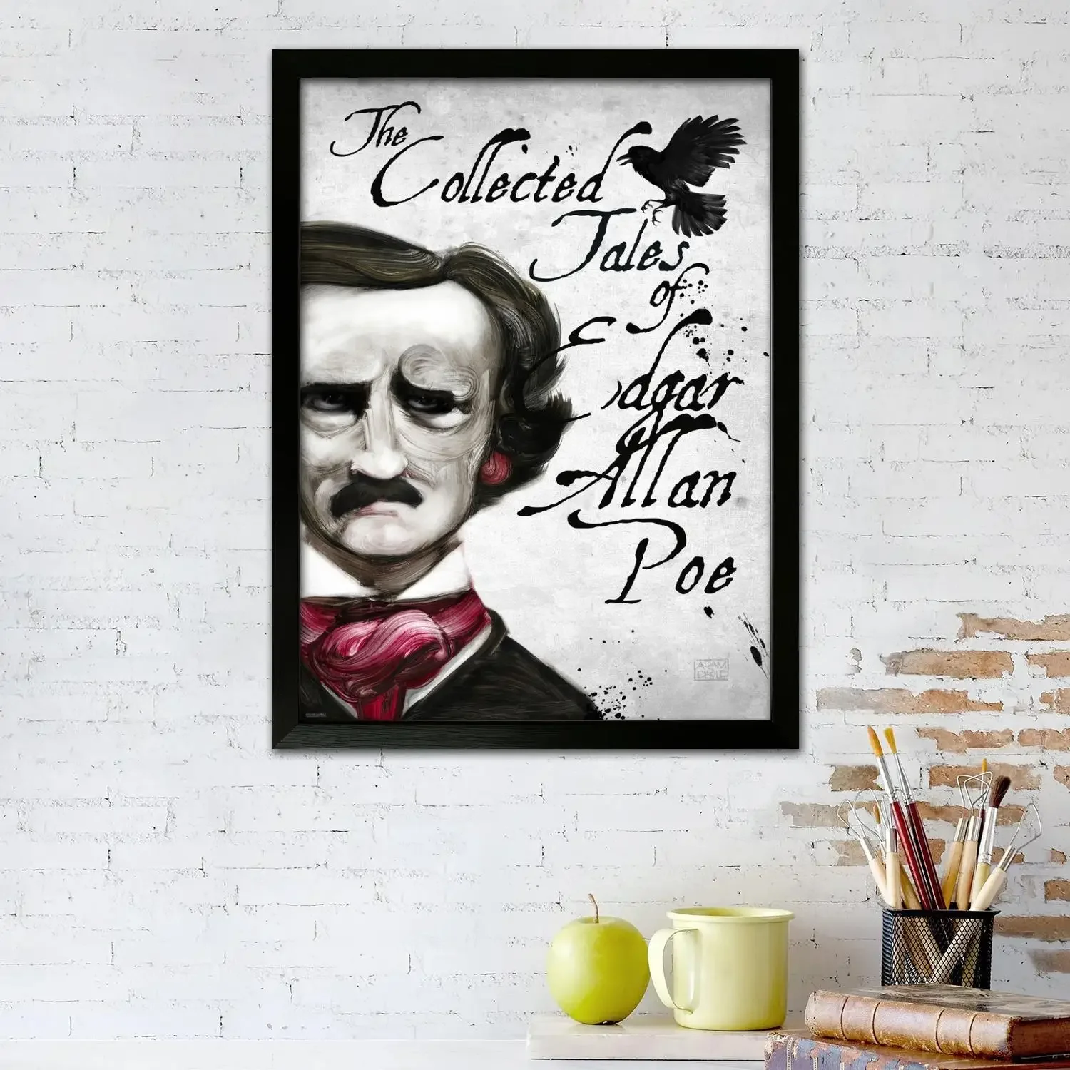 Edgar Allan Poe Canvas Art Poster and Wall Art, Picture Print, Modern Family Bedroom Decor,Decorative painting