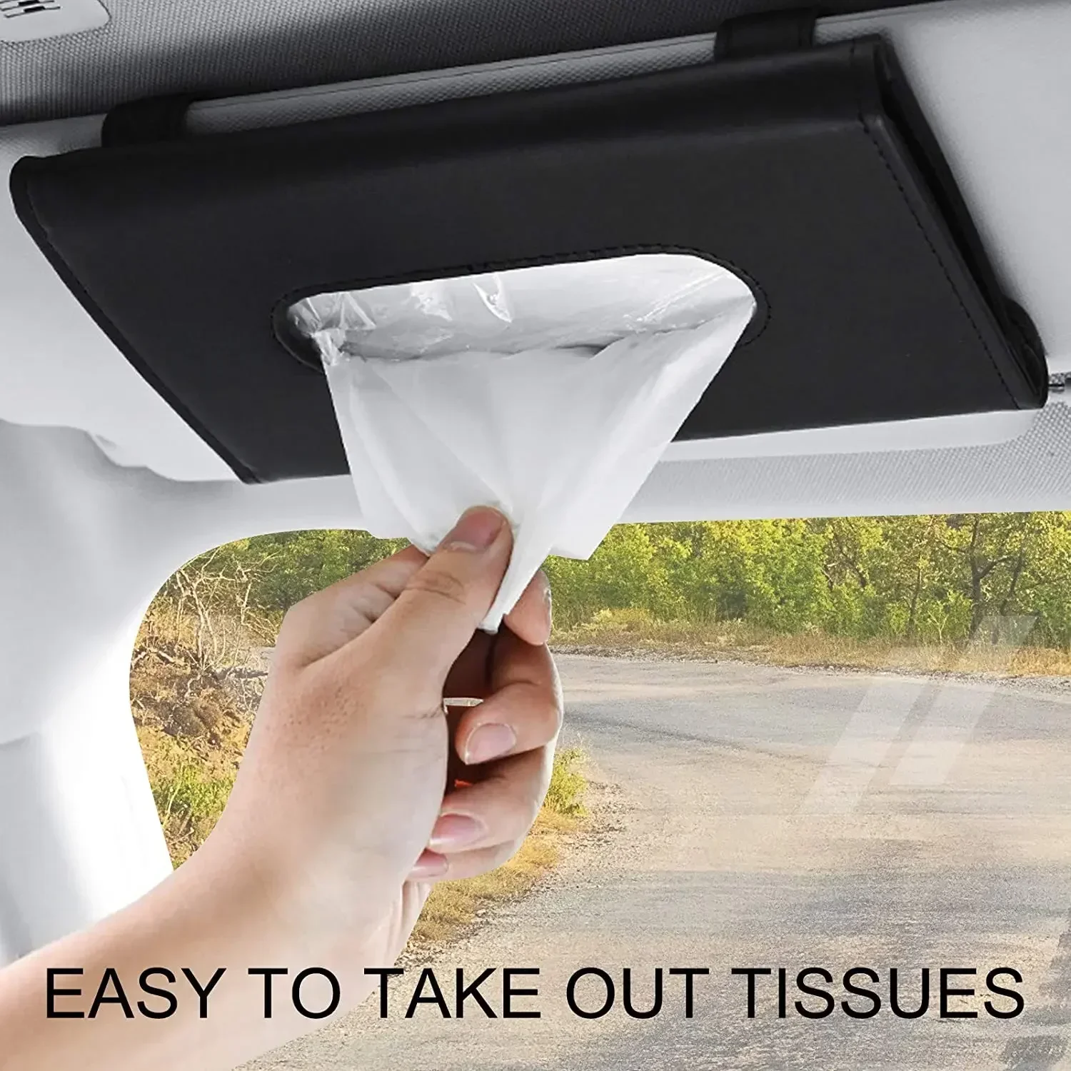 Car Tissue Box Car Sun Visor Tissue Box Interior Holder Auto Interior Storage Universal Car Accessories