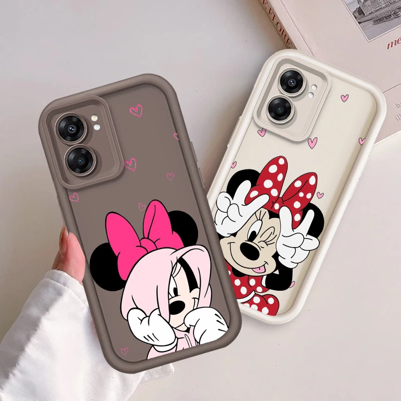 Disney Minnie Mouse For OPPO A98 A78 A94 A76 A74 A58 A55 4G 5G A9 A53 2020 A36 Eye Ladder Cover Capa Fundas Phone Case