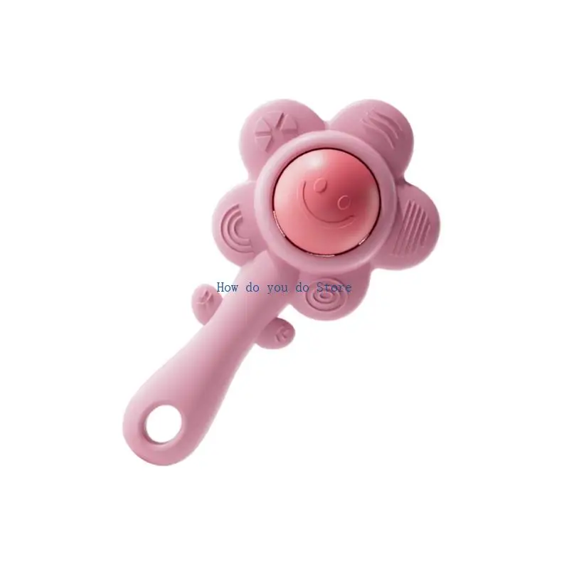 19qf طفل Teether Toy Toy عباد الشمس شكل حشرجة الموت هدية التسنين للطفل