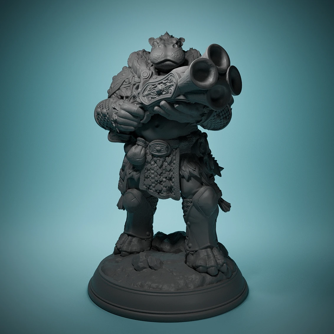 

Giff Dragon Hunter - Olamize Tartt - Miniature Resin Model - Great for Tactical Gaming Roleplaying - Great Holiday Gift