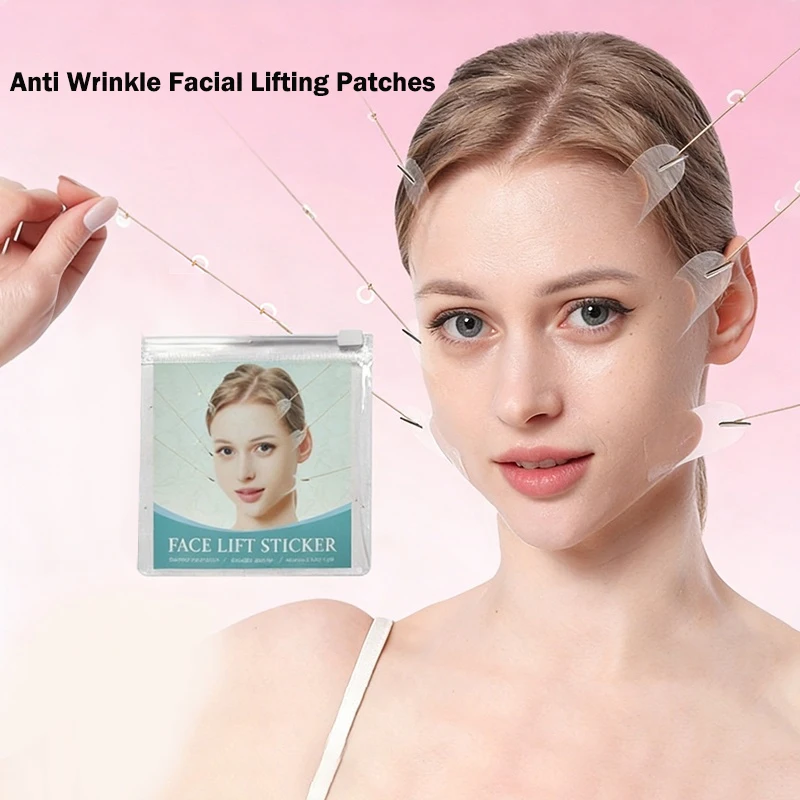 Anti Wrinkle Facial Lifting Patches Improve Nasolabial Folds Crow's Feet Prevent Face Skin Sag Pulling Rope Patch Skincare Tools