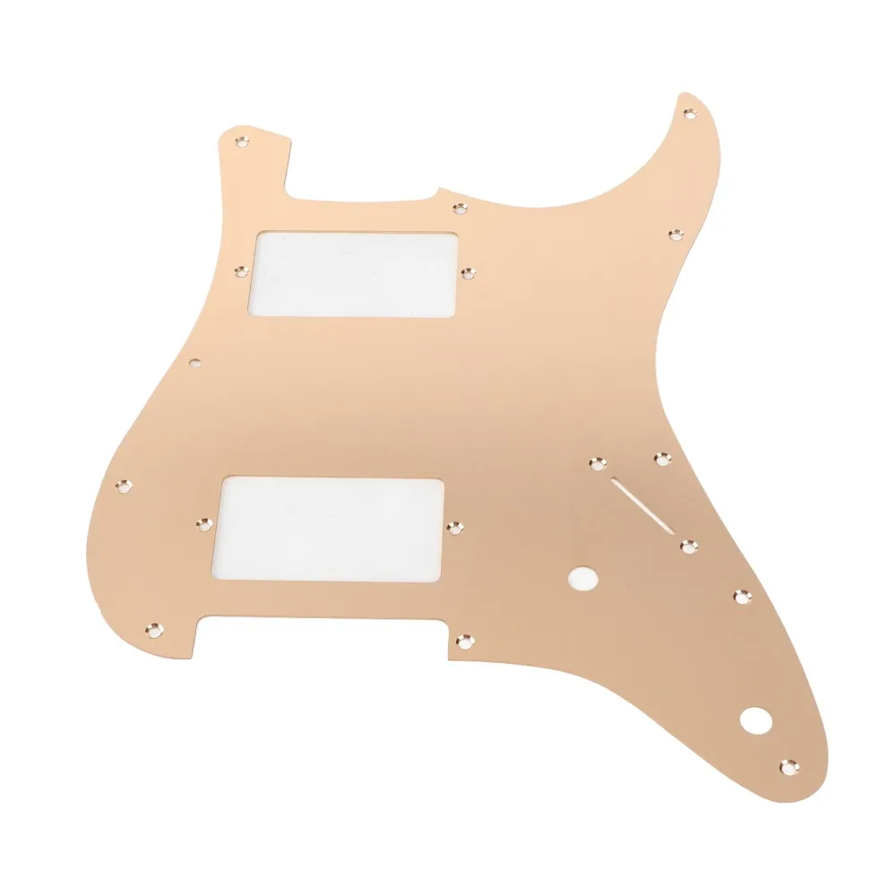 Aluminum Alloy Electric Guitar Pickguard Champagne Gold 11 Hole HH HH For Strat Pickguard Guitar Scratch Plate