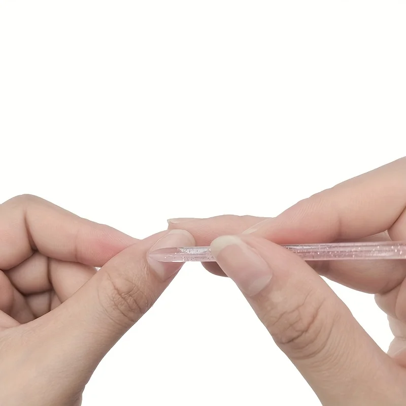 [30 Uds. Kit esencial para decoración de uñas] 30 Uds. Kit de decoración de uñas rosa-mini lima de uñas desechable, almohadilla amortiguadora y juego de varillas para joyería DIY Poli