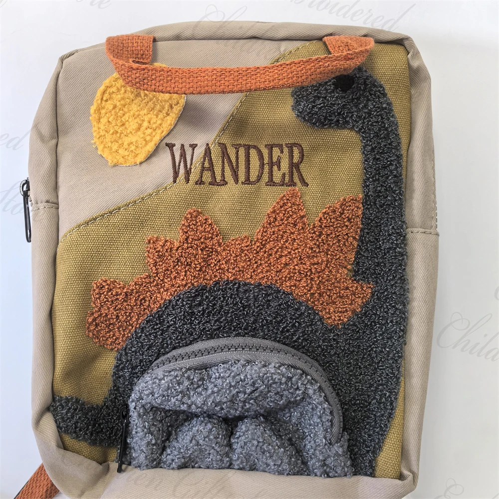 

Kids Dinosaur Backpack Kindergarten Schoolbag Personalized Name Children's Day Gift Bag Custom Embroidered Name Outdoor Bags