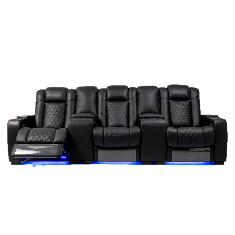 

Villa Home Cinema Leather Sofa Combination Space Electric Cabin Private Audiovisual Room Smart Seat