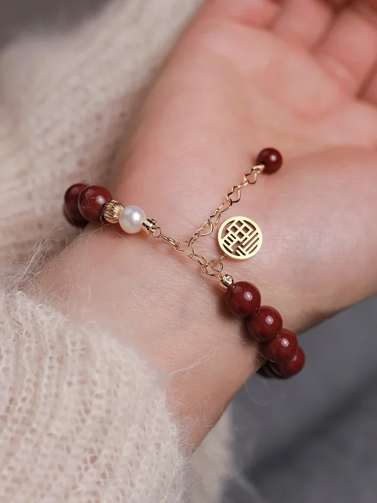 

Натуральная сырая руда с высоким содержанием фиолетового золотого песка, женский браслет Jinfu бренда Benmingnian, подарок