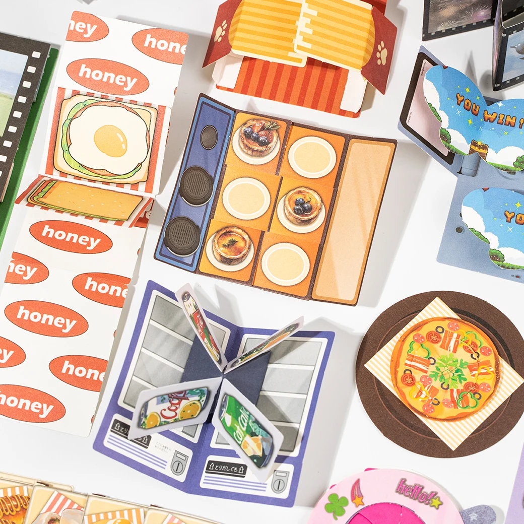 Picture 7: 20 piece/book Cute Japanese Y2K Cut Film Sticker Girl Journal Phone Case DIY Scrapbook Sticker Kawaii Decoration Sticker Gift