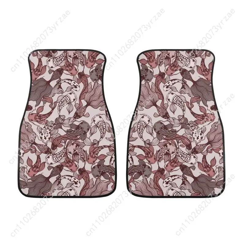 

Koi Fish 4pcs Universal Car Floor Mats All-Season Fashionable Auto Interio Absorbent Non-Slip Washable Car Floor Mats