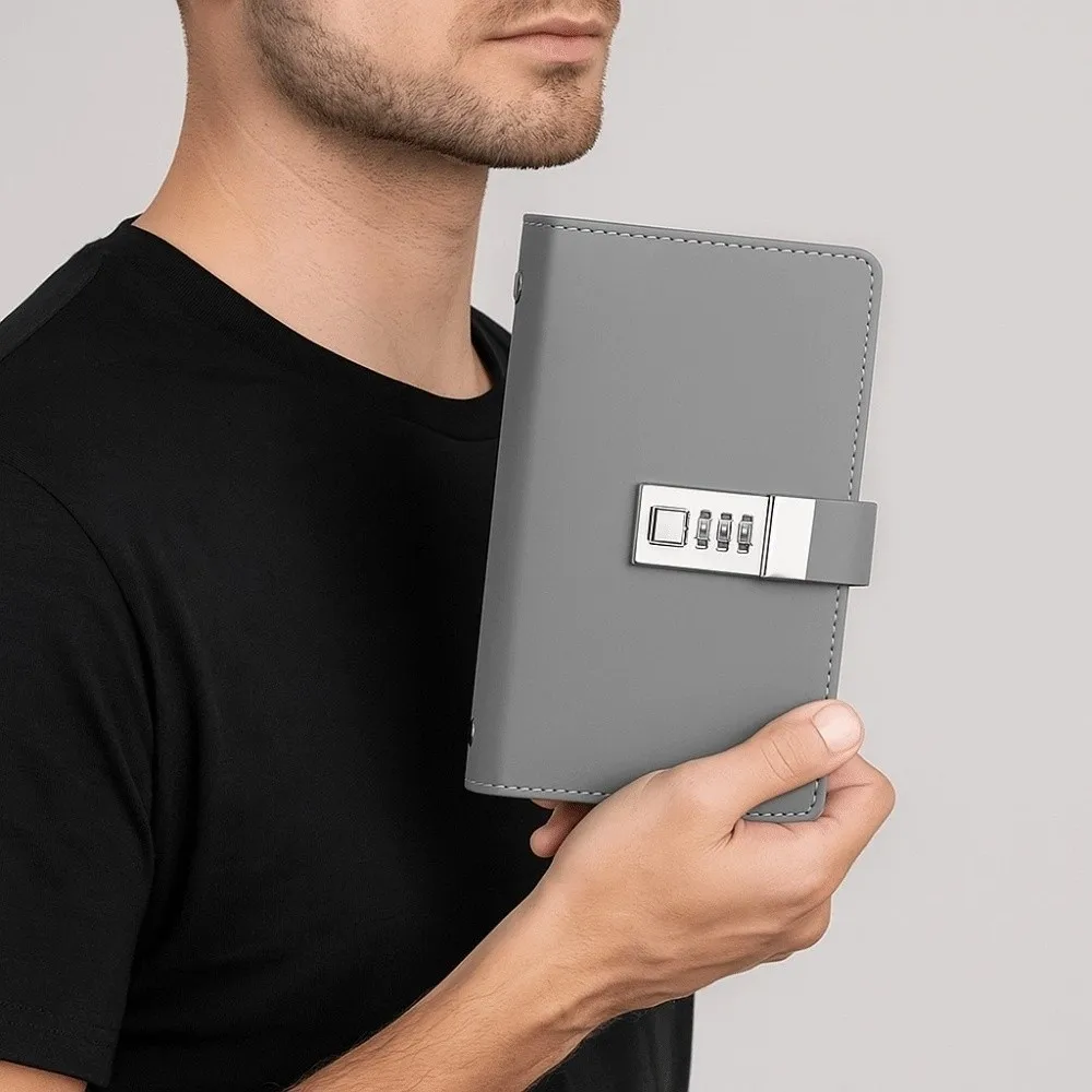 A6 Code Notebook for Money Solid Color Anti-splash Water Cash Budget Ledger Daily Plan Diary Notepad