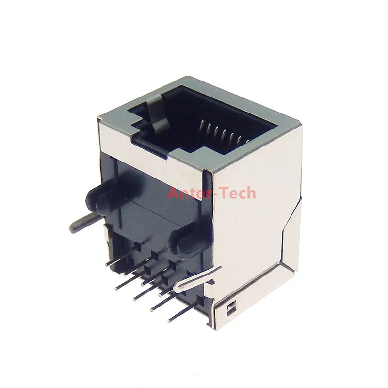 10Pcs RJ45 Socket 8 Pin Cable Interface Shielded Crystal Head Light Copper Shell Connector Female 8P8C