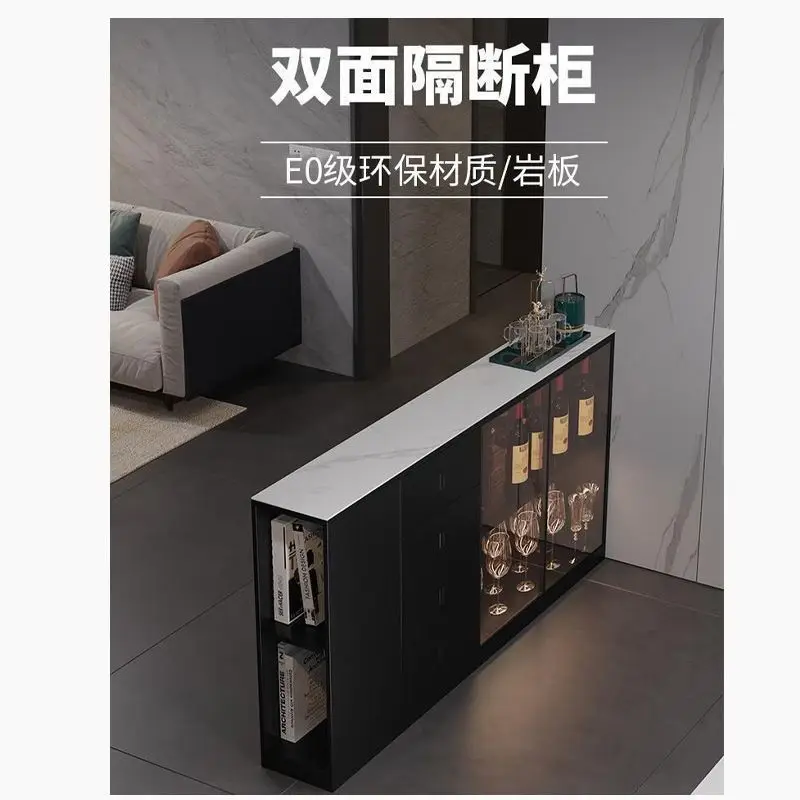 

Барный шкаф-перегородка двусторонний для прихожей/гостиной, винный шкаф, ультратонкий 20 см, новинка