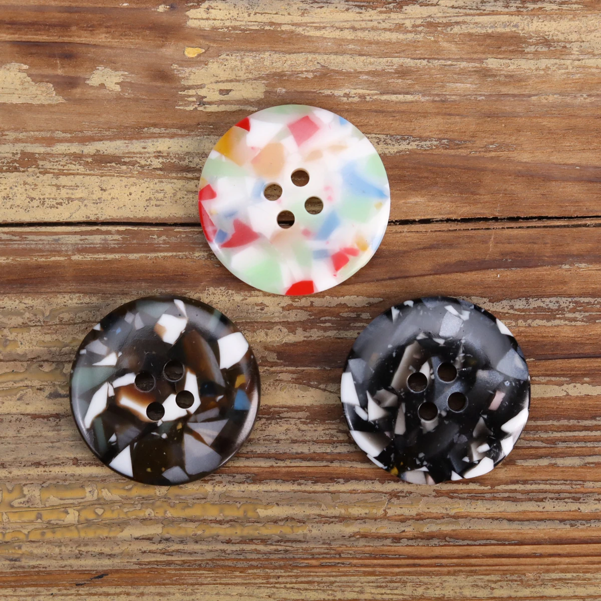 Baroque Style NEW Polyester Buttons For Casual Clothing MUKU Original DIY Craft Supplies Special Marble Texture Sewing