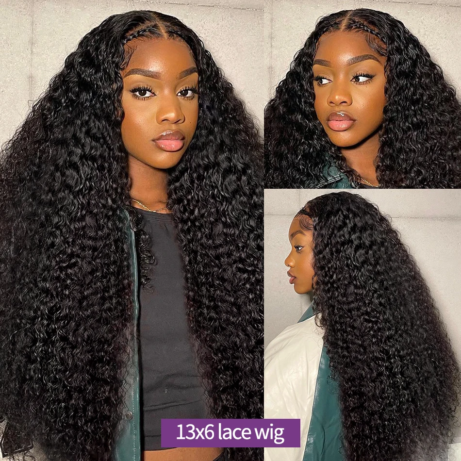 30 32 Inch Loose Deep Wave 5x5 13x6 HD Transparent Lace Frontal Wig Human Hair Brazilian Curly 13x4 Lace Front Wigs For Women