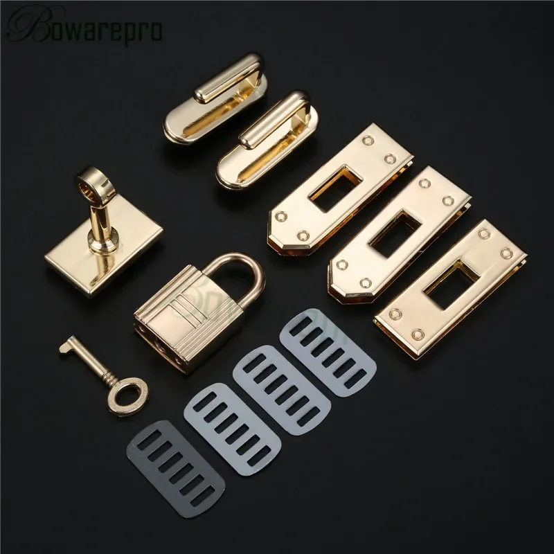 1Set(7Pcs) Bag Buckle Metal Lock Button Clasp Lock Turn Twist Lock Hardware for Handbag Shoulder Bags Purse Luggage DIY Handmade