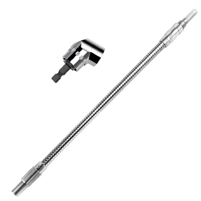 

Y51A-Right Angle Drill Adapter Flexible Shaft Power Impact Screw Driver Flex Hex Bit Holder Extension