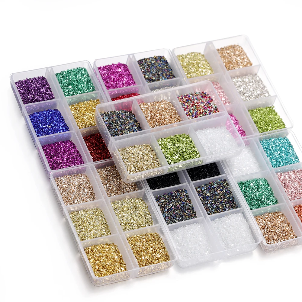 1 Box 30 g zerkleinerter Glasstein, Kunstharzfüllung, bunter, unregelmäßiger, gebrochener Stein für DIY-Epoxidharzform, Nagelkunst-Dekorationsmaterial