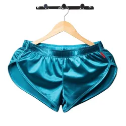 1 PCS Mens Sexy Pajamas Boxer Shorts Smooth Silk Underwear Men Sleep Bottoms Homewear Lounge Shorts Male Panties Boxers