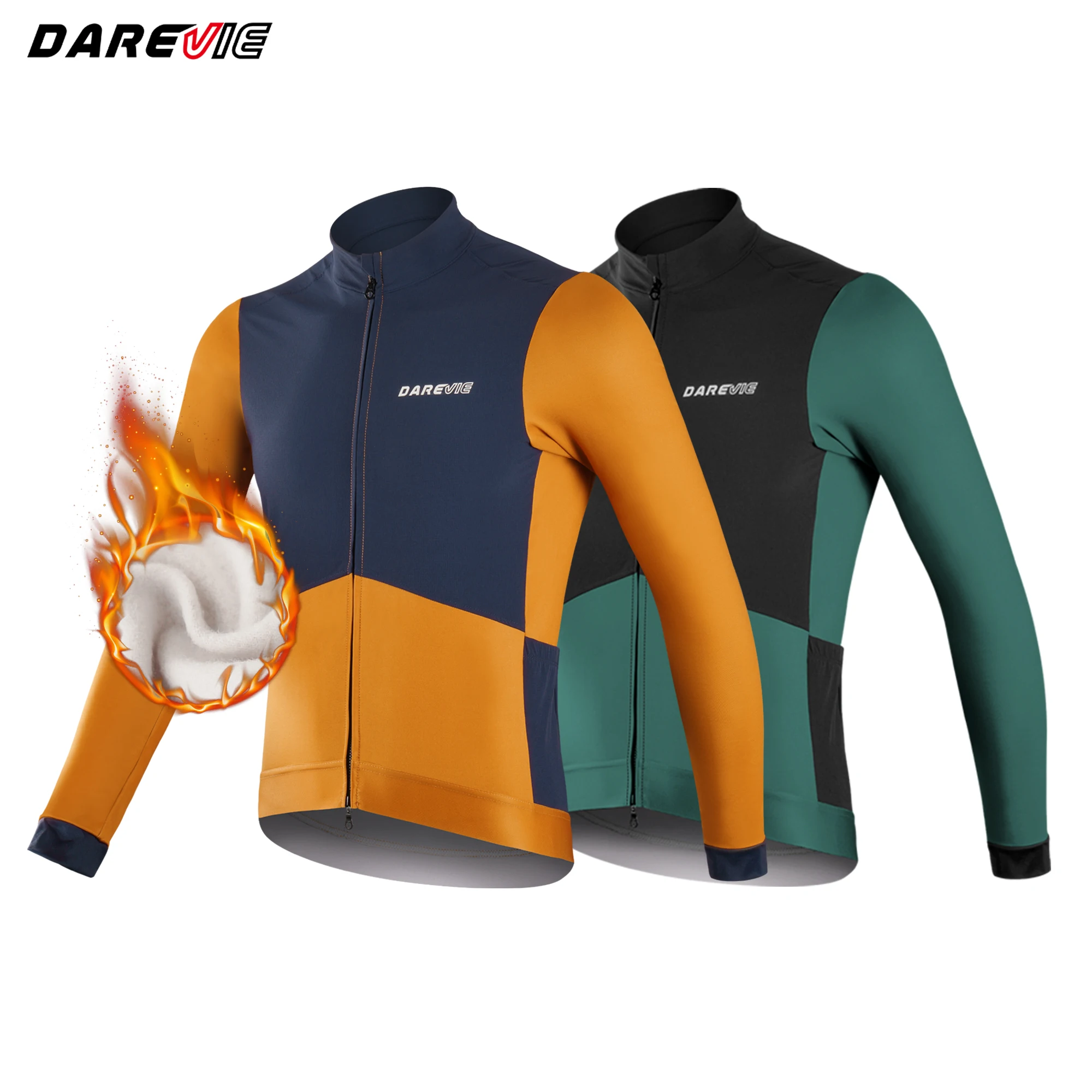 DAREVIE Man Cycling Maillot Winter Windproof PRO Level Cycling Jersey Anti Slip Keep Warm MTB Road Cycling Clothes For Men