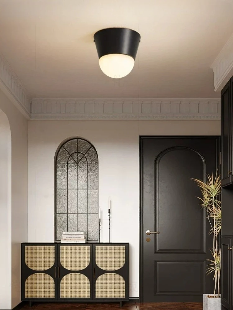 Mid ancient style aisle light French retro walnut color foyer light 2026 new high-end full spectrum eye protection light