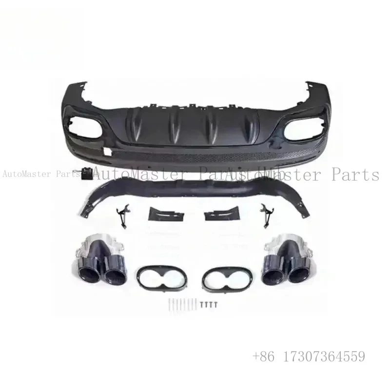 45 Style Car Rear Diffuser Lip Kit Muffler Exhaust PP Material for GLB Class GLB200 GLB180 GLB250 2020-2022 - Car Bodykit