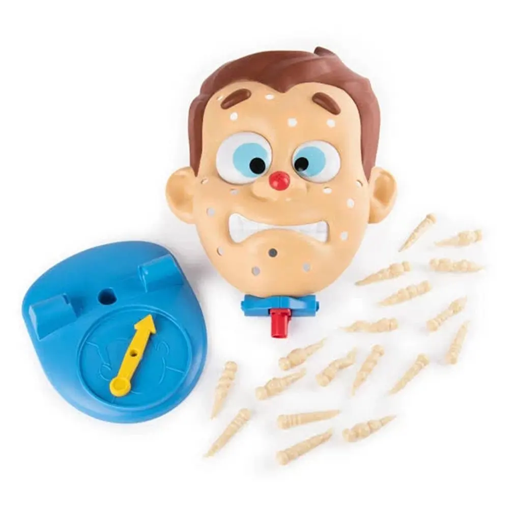 Brinquedos novidade simular forma de rosto espremer acne brinquedo popping espinha pai-filho jogo de tabuleiro engraçado jogos de festa de família