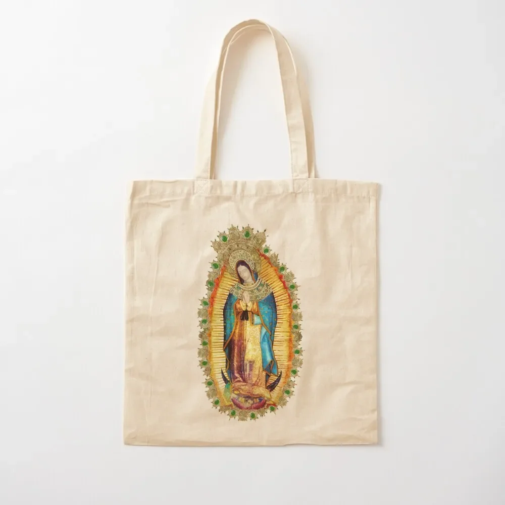 

Our Lady of Guadalupe Mexican Virgin Mary Aztec Mexico Tote Bag Big bag women Fabric bag Candy bags