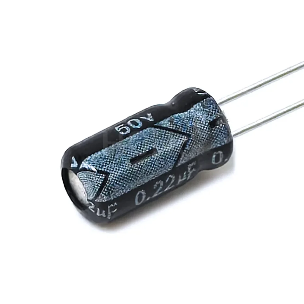 20PCS​​ ​​0.22uF 50V 0.22MFD 50Volt 4*7mm Aluminum Electrolytic Capacitor Radial 0.22mf50v 0.22uf50v 50v0.22mf 50v0.22uf ±20%​​