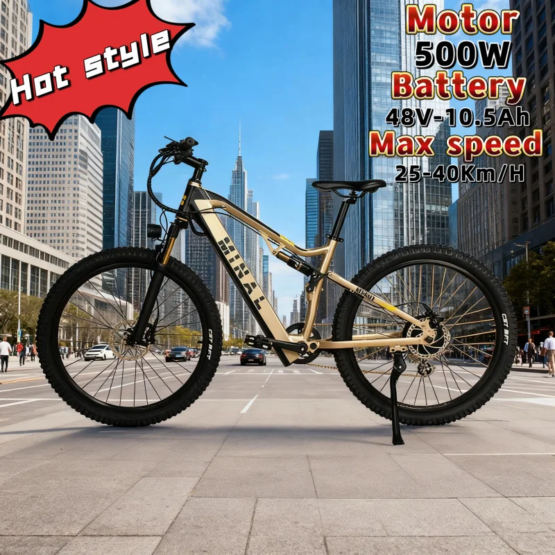 

Hot-selling E-Bike, equipped with 500W powerful motor 48V-10.5AH lithium battery bicycle with LCD display electric bicycle