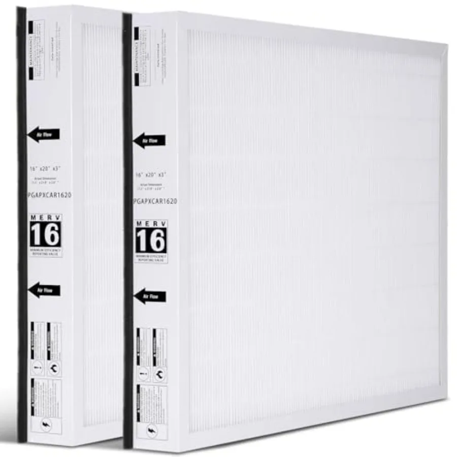

PGAPXCAR1620-a02 Фильтр для очистителя воздуха Carrier/Bryant PGAPXCAR1620 Сменный картридж, упаковка из 2 шт. с заменой MERV15 16x20x3