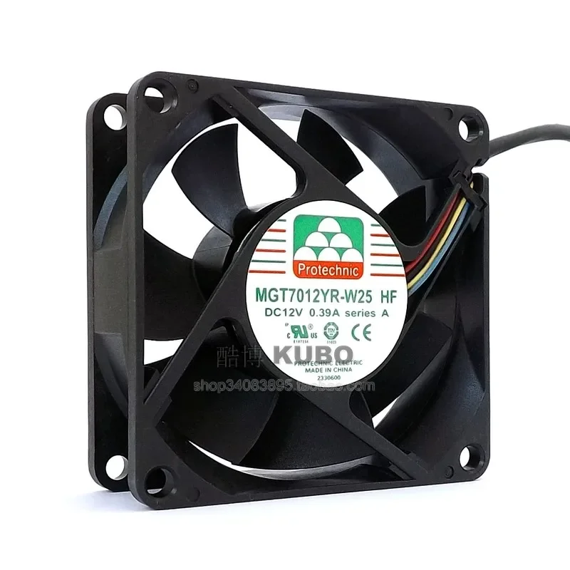pa 5pcs Protechnic MGT7012YR-W25 7025 70MM 70*70*25MM Fan Comptuter CPU Cooling fan 12V 0.39A  with 4pin