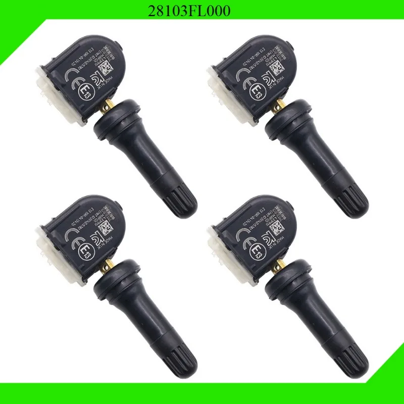 4PCS Tire Pressure Monitoring Sensor 28103FL000 28103-FL00A For Subaru Ascent Forester Impreza Legacy Outback Wrx XV TPMS 433MHZ