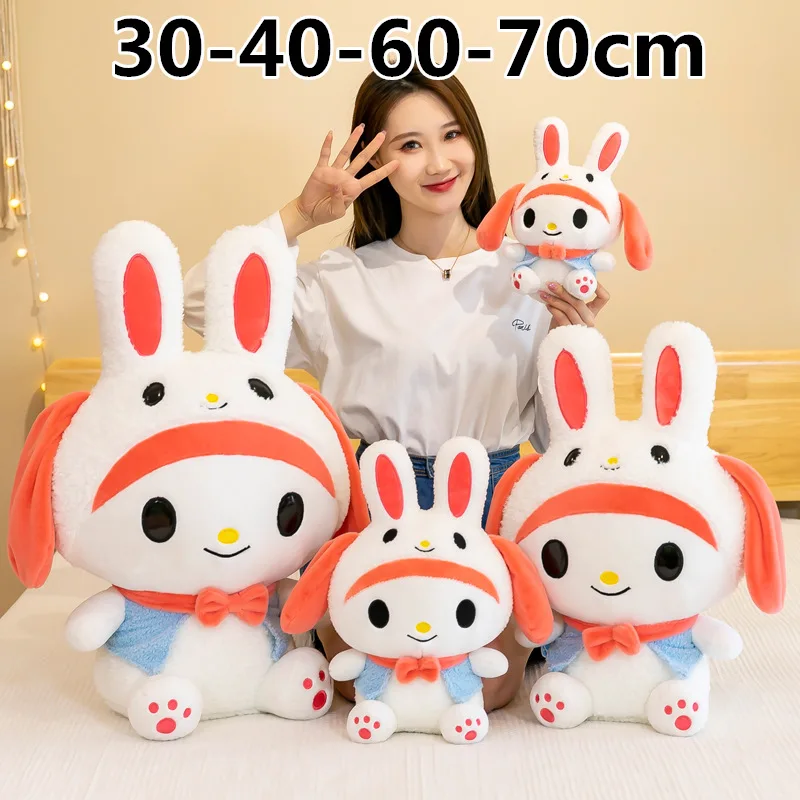 Kawaii SANRIO Giant Plushie My Melody Plush Toys Catoon Stuffed Animals Cute Anime Push Kawaii Room Decor for Girls