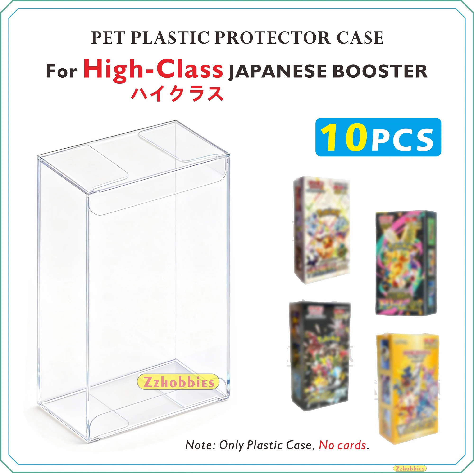 10PCS Protector Case for Japanese Small Booster Box Clear Plastic Display 0.45MM Thick Clear Plastic Display Case