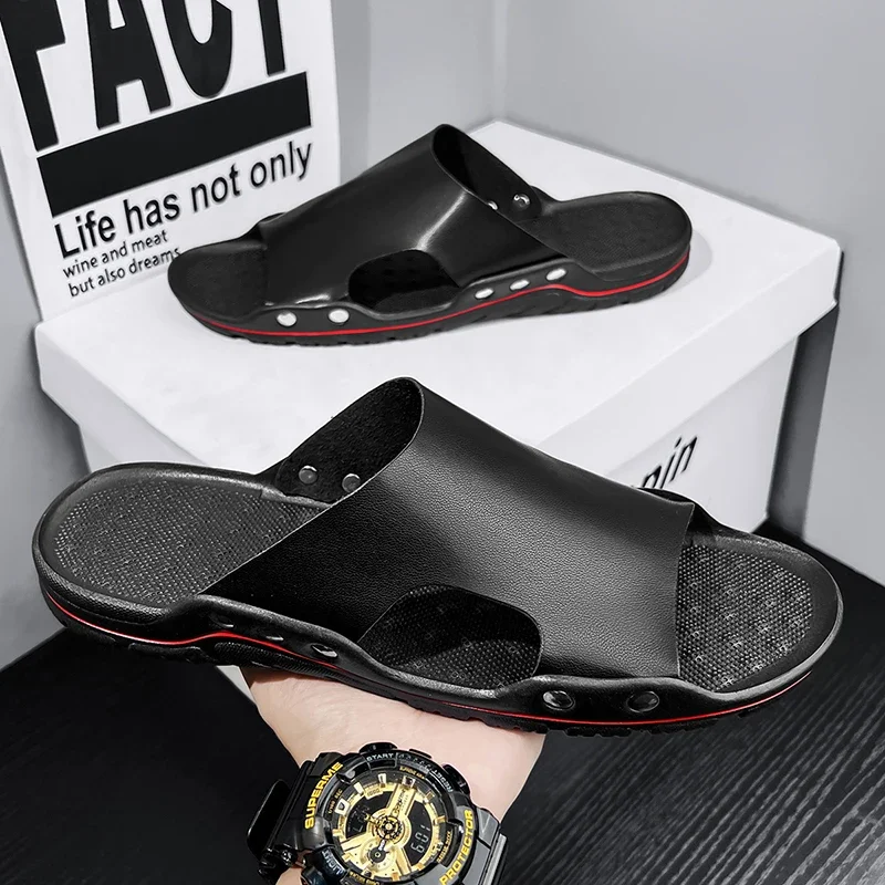 

High Quality Men Summer Sandals Fashion Flip-Flop Non-slip Beach Slippers Utdoor Flip Flops Man Fashion Slides Chinelo Masculino