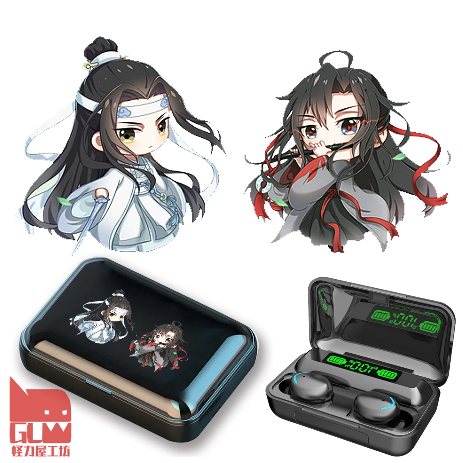 MDZS Wei wu xian Bluetooth Earphones Mo Dao Zu Shi Wireless Earbuds 5.0 HD Anime Cos  Lan wang ji cosplay Bluetooth For Android