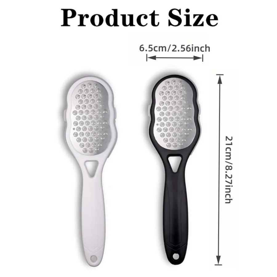 1pc arquivo de pé de aço inoxidável com coletor de pele removedor de calos pedicure pé rasp ralador purificador de pele morta para pés suaves