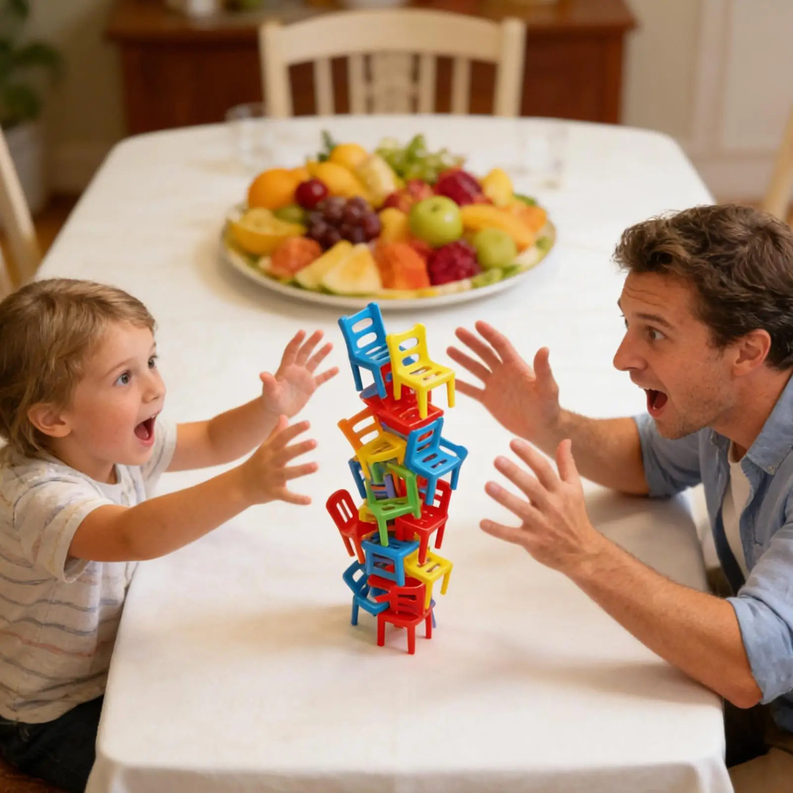 Stacking Chairs Game children puzzle folding chair toy parent-child interactive game Educational Fun Interactive Colorful Party