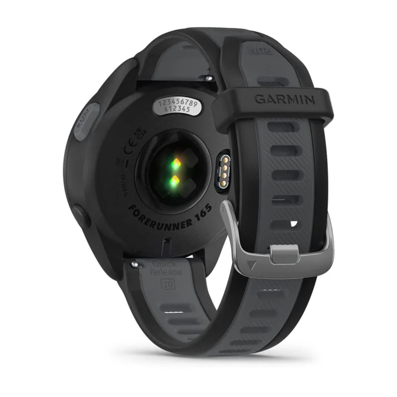 ساعة ذكية Garmin Forerunner 165 للجري ماراثون والسباحة وركوب الدراجات والرياضات الخارجية مع معدل ضربات القلب والأكسجين في الدم ونظام تحديد المواقع العالمي (GPS)
