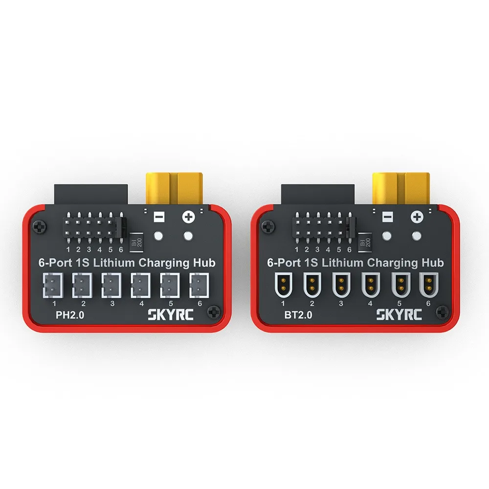 SkyRC Battery Charging Hub OSH 6-Port 1S Battery Charging Hub For LiPo LiFe Li-ion LiHV Supported B6neo B6neo 2 B6neo+ B6ACneo