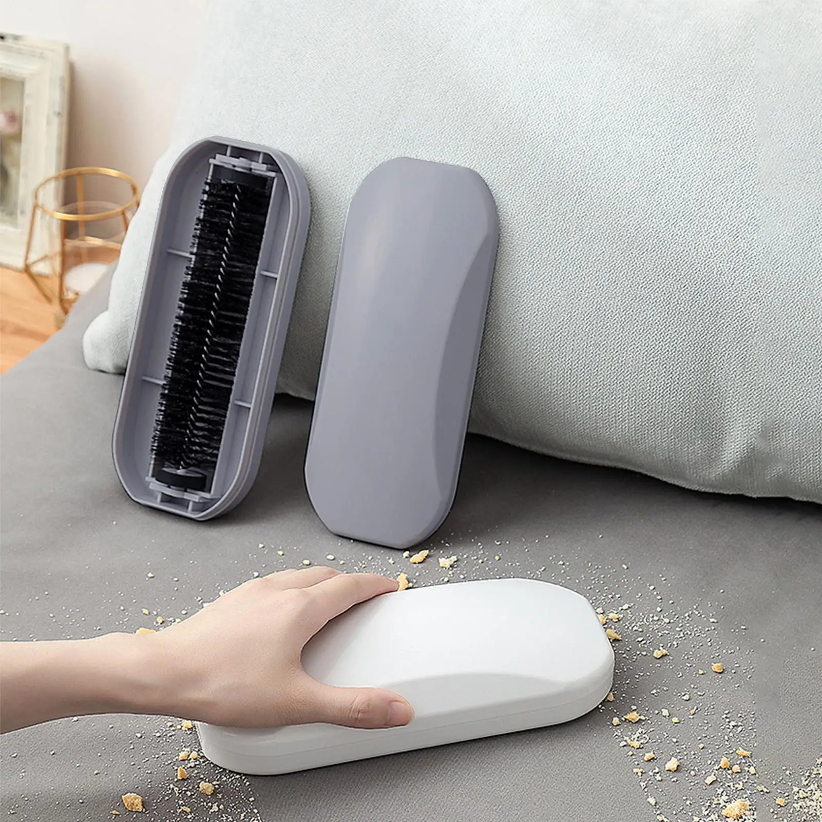 Table Crumber Hand Cleaning Brush Soft Bristles Portable Desktop Sweeper Reusable Crumb Remover for Home Office Kitchen Counter