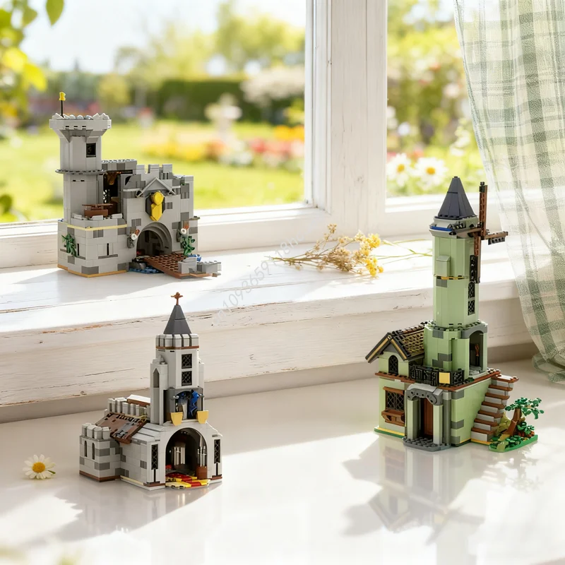 

1368pcs MOC Medieval Buildings Pack 1 Castleed Model Building Toys Blocks Construction Assemble DIY Christmas Gift Idea Birthday