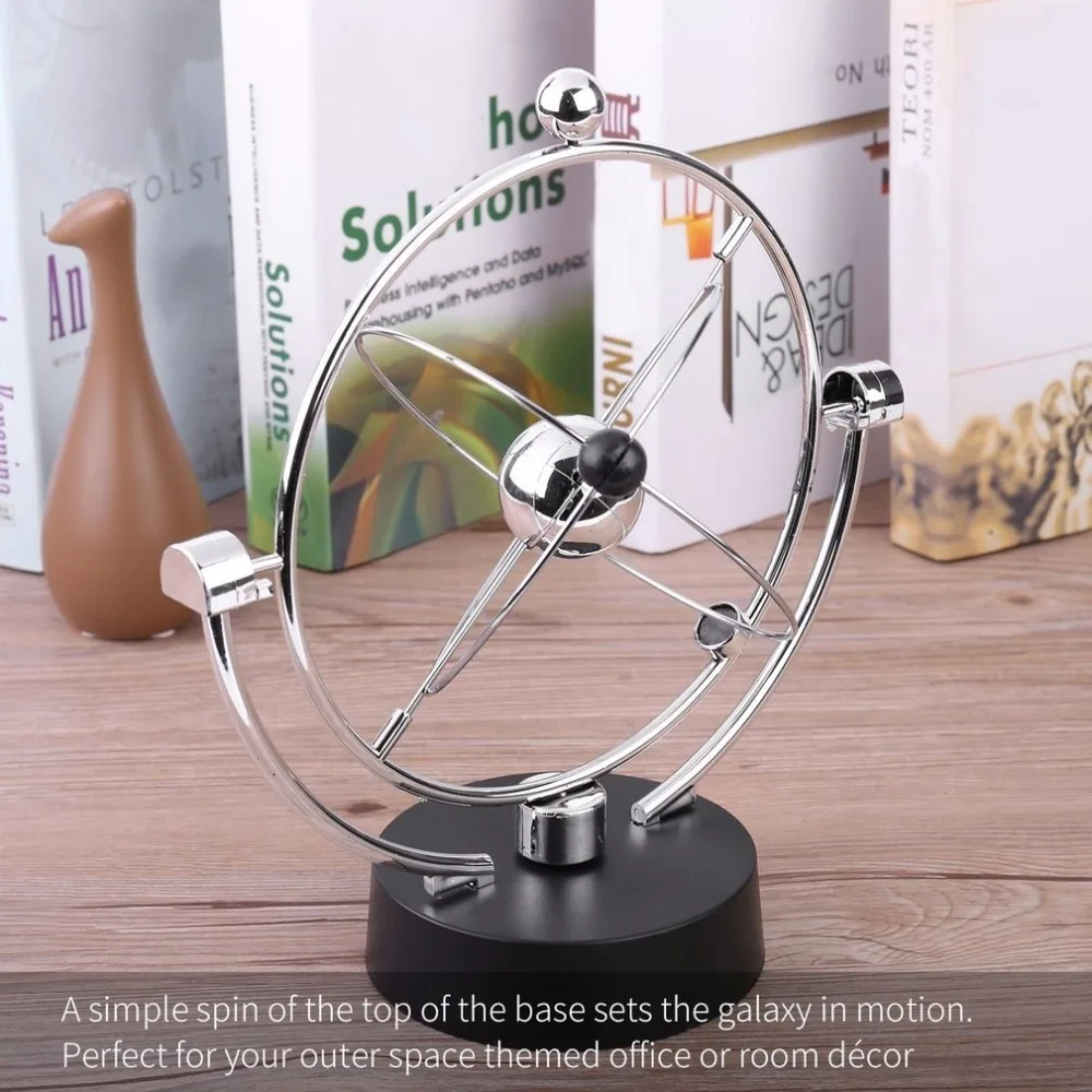 ABS Plating Swing Kinetic Orbital Desk Home Decor Perpetual Balance Celestial Globe Pendulum Office Ornaments Metal Figurine