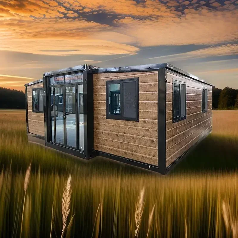 New Design Prefabricated Folding House Expandable Container House Mobile Cabin Homes 2 Bedrooms Modular Prefab House Container