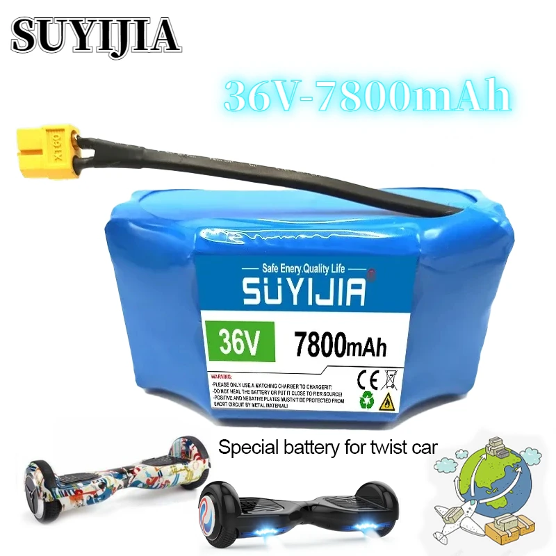 

Electric Scooter Battery Original 36V 7800mAh 10S2P 7.8Ah Self-balancing Hoverboard Unicycle Lithium-ion Rechargeable Battery